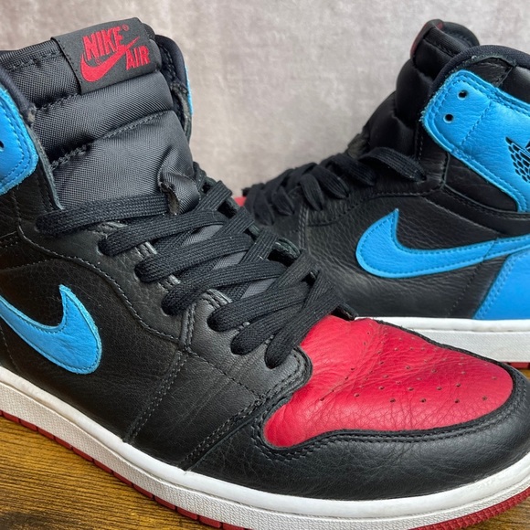 Jordan 1 High OG UNC To Chicago 2020 Size 12 W 10.5 M CD0461-046 Red Blue Black - Picture 3 of 9